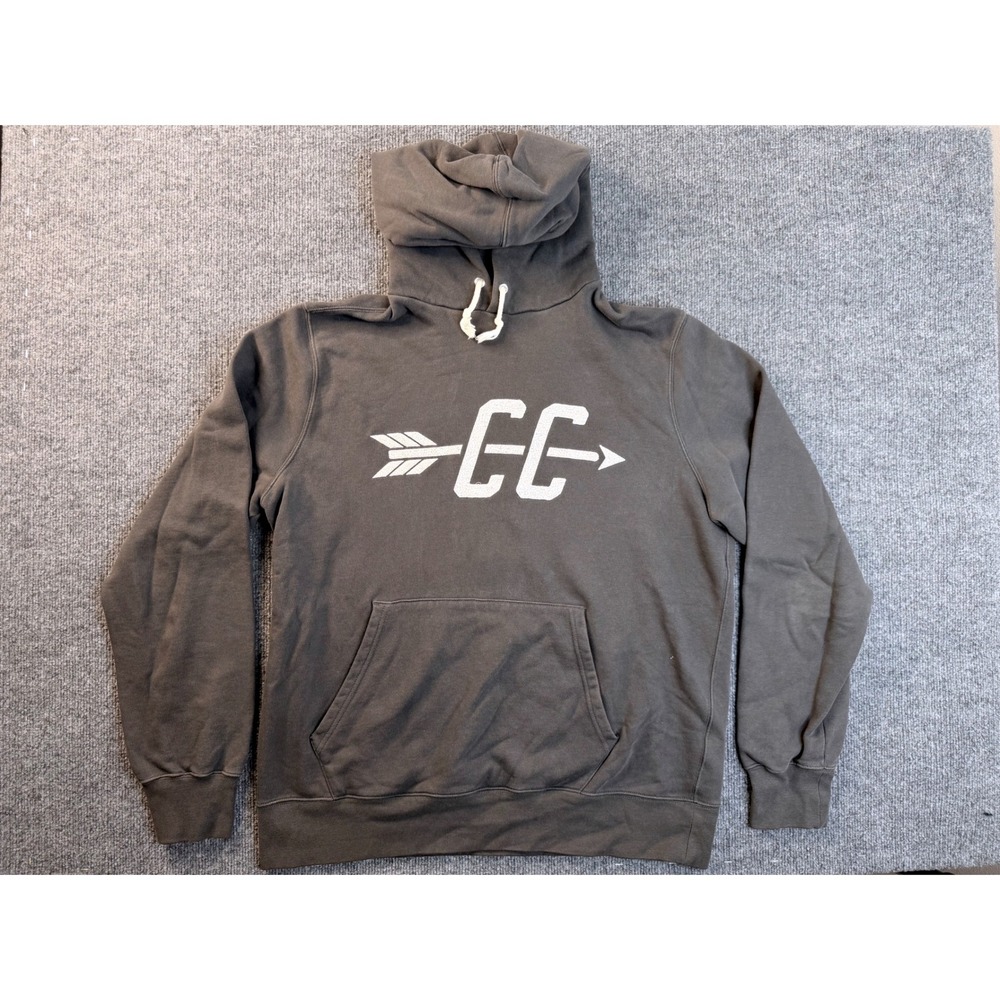 Nike Track & Field Hoodie Mens Large Gray Y2K Graphic Pullover Sweatshirt L